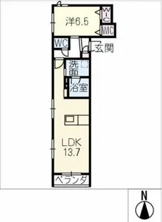メゾン弥生【2階】の間取り