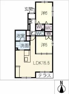メゾン弥生【1階】の間取り