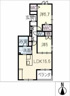 メゾン弥生【2階】の間取り