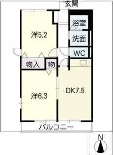 サニーコートレトア【2階】の間取り