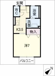 ジュネス原【1階】の間取り