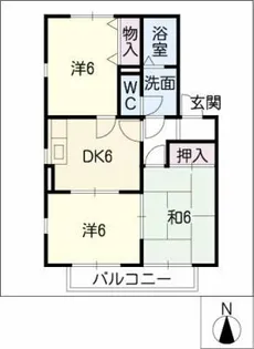グラン・シャリオB【2階】の間取り