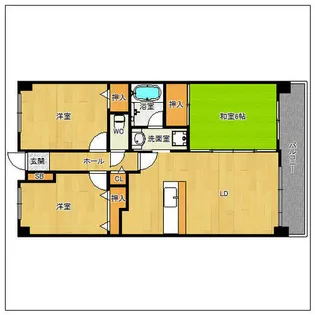 第2世利ビル【602号室】の間取り