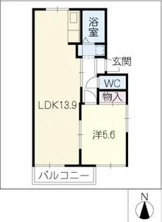 シャトル新町【2階】の間取り