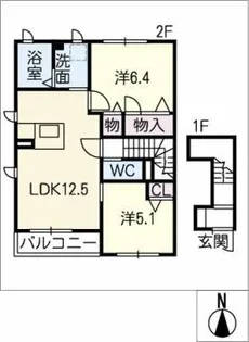 シャルムメゾン向山三ノ輪 C棟【2階】の間取り