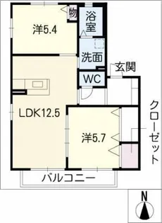 グリ-ンコ-ト明和【1階】の間取り