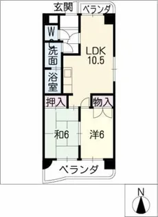 福洋マンション【2階】の間取り