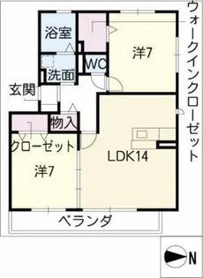 パルク江向【2階】の間取り
