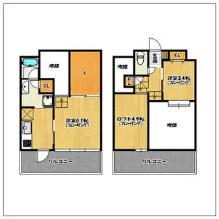 リアンシエルブルー東公園【13階】の間取り