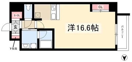 1Rの間取り画像