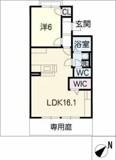 ビューラー西之宮 B棟【1階】の間取り