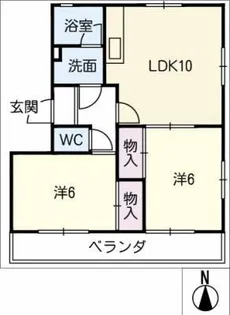ミューズケイ【1階】の間取り