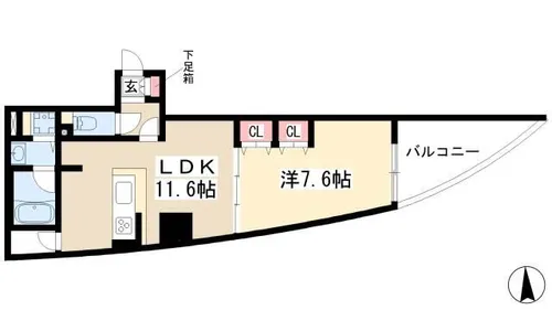 さくらHills富士見【2階】の間取り