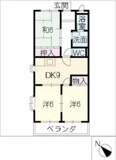 パークハイツ【1階】の間取り