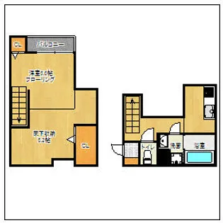 BEQUEM EINS【201号室】の間取り