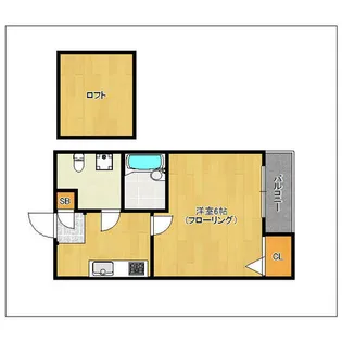 パレット六本松【2階】の間取り