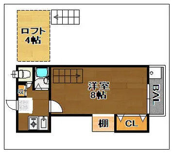 シャイナハイムII【105号室】の間取り