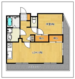 プリンスマンション五条【404号室】の間取り