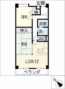 パークステイツ滝の水【6階】の間取り