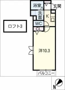 ラフェ・クレール【1階】の間取り