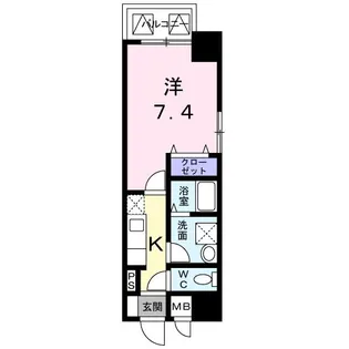 フォンテーヌ 加賀屋【5階】の間取り