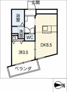 リストレジデンス八田【2階】の間取り
