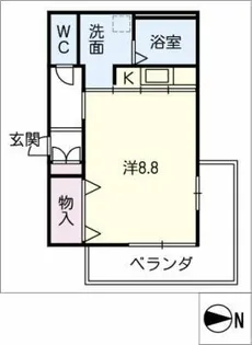 ソレイユ本山【2階】の間取り