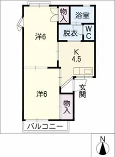 アトウレ川西【2階】の間取り
