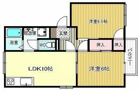 ニューバリーハイツ【1階】の間取り