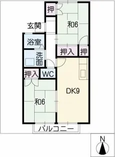 パークサイドハヤシ【1階】の間取り