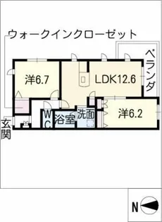 マインズヴィラ長久手【2階】の間取り