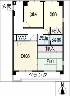 第2グレイスフル吉田 A棟【3階】の間取り