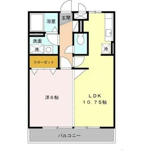 1LDKの間取り画像