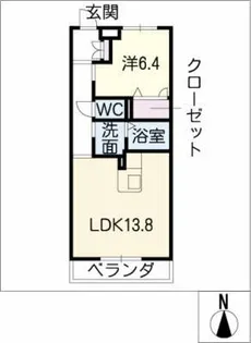 ラ・メール竹の山【2階】の間取り
