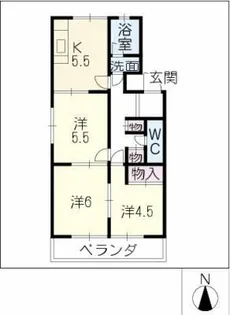 メゾンやよい【2階】の間取り