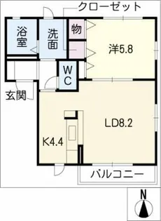 クラヴィエ下和田 B【1階】の間取り
