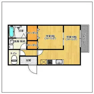 サングレース【201号室】の間取り