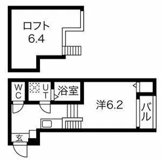 アップルハイム【206号室】の間取り