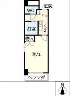 ベース345【6階】の間取り