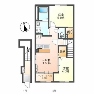 ノースグレイス【2階】の間取り