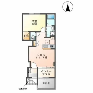 ボン クラージュ【1階】の間取り