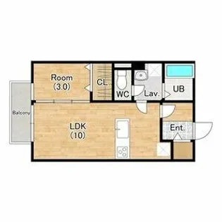 ジーライズ西日置(再掲載 犬猫可)【0103号室】の間取り