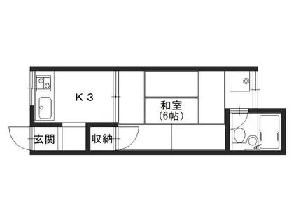 京屋ハイツ【203号室】の間取り