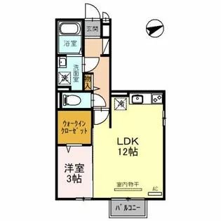 カーサ・エクレールA棟【1階】の間取り