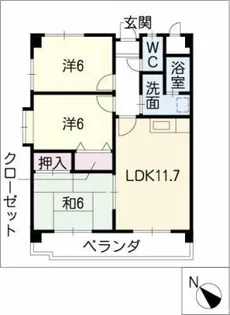カサ・フェリスⅢ【1階】の間取り