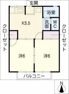 エステート塚本【1階】の間取り