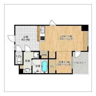 デュオフラッツ西新WEST【10階】の間取り