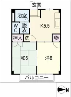ニューシティ越津【2階】の間取り