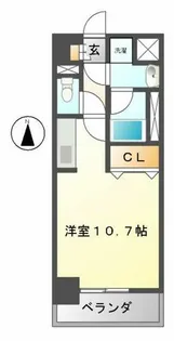 レジディア高岳【6階】の間取り
