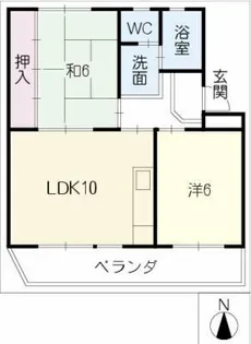 グリーンハイツ喜峰【3階】の間取り